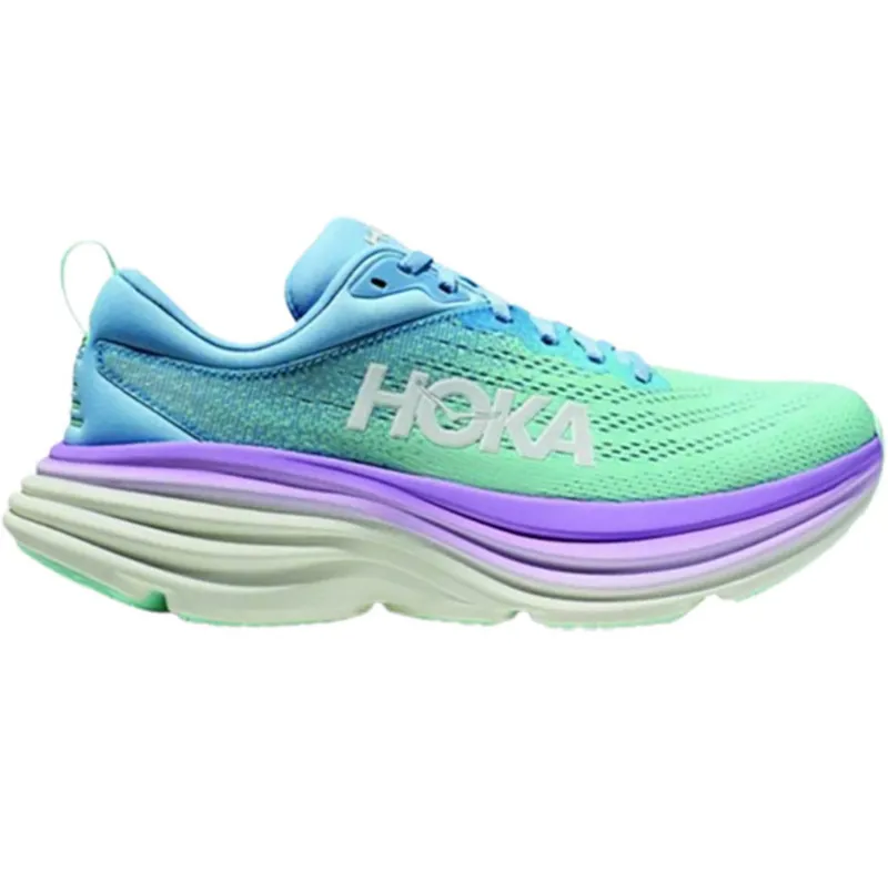 Hoka One One Women's Bondi 8 WIDE Running Shoes Airy Blue/Sunlit Ocean